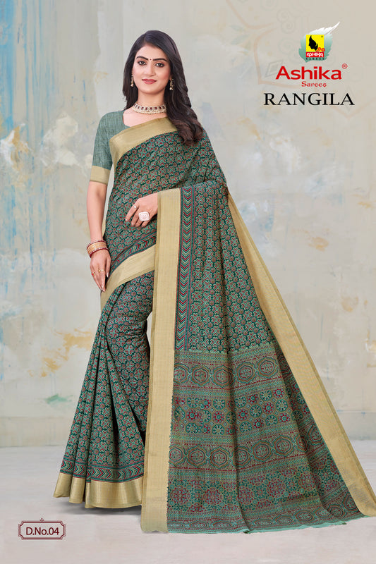 Gadwal Cotton Silk Saree with Digital Print