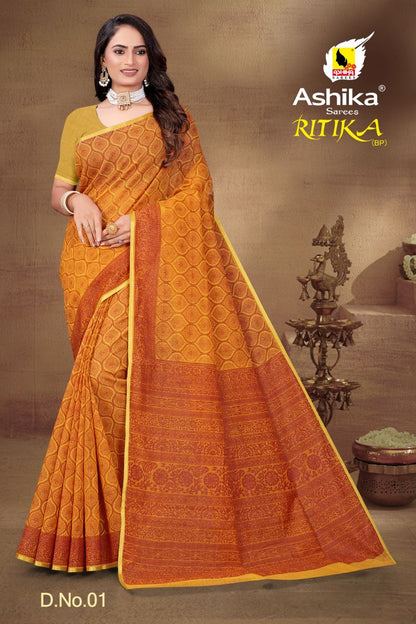 Pure Cotton Silk Saree.
