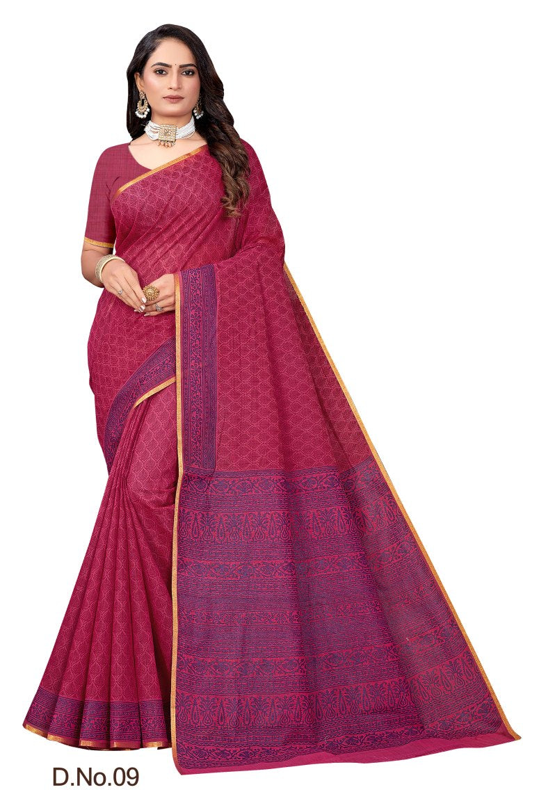 Pure Cotton Silk Saree.