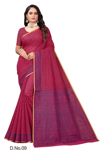 Pure Cotton Silk Saree.