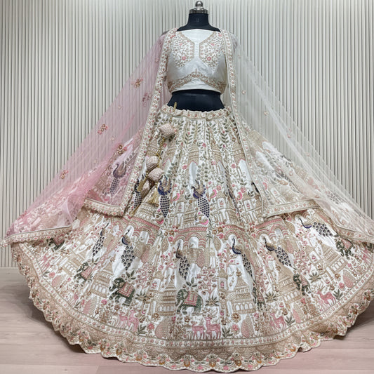Latest Semi Stitched Bridal Lehenga Choli With Dupatta.