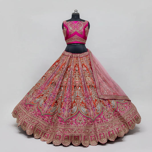 Latest Semi Stitched Bridal Lehenga Choli With Dupatta.