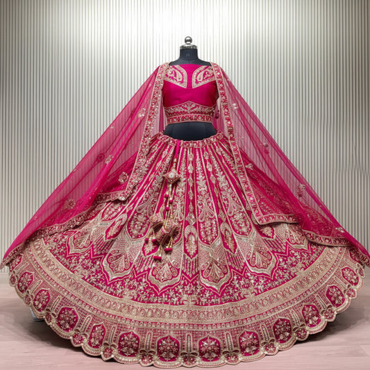 Latest Semi Stitched Bridal Lehenga Choli With Dupatta.
