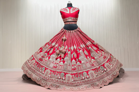 Latest Semi Stitched Bridal Lehenga Choli With Dupatta.