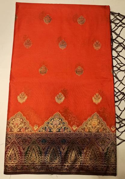 Artificial / Mix Crape Sarees ( Semi Crape )