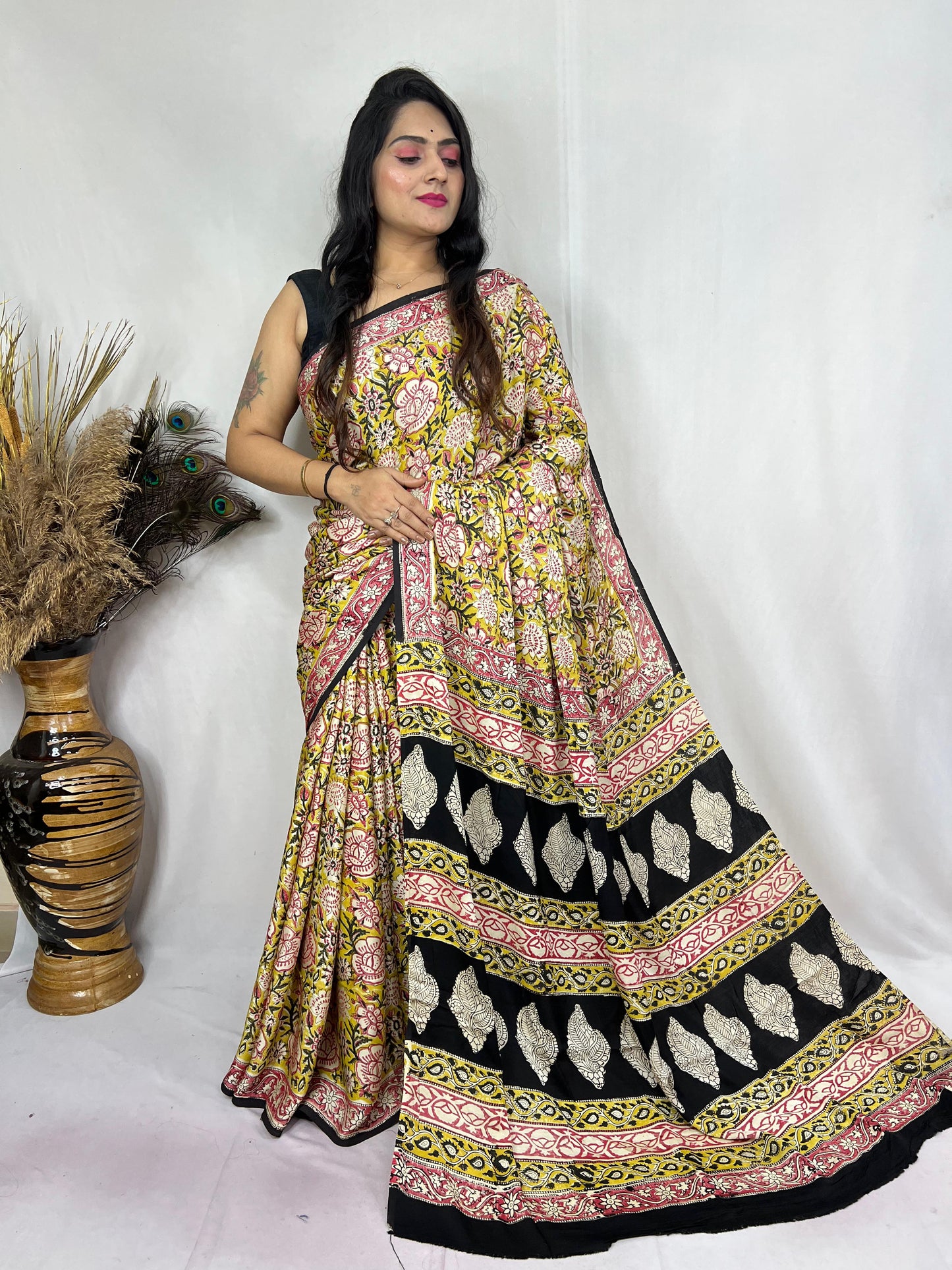 Kalamkari Silk Saree.