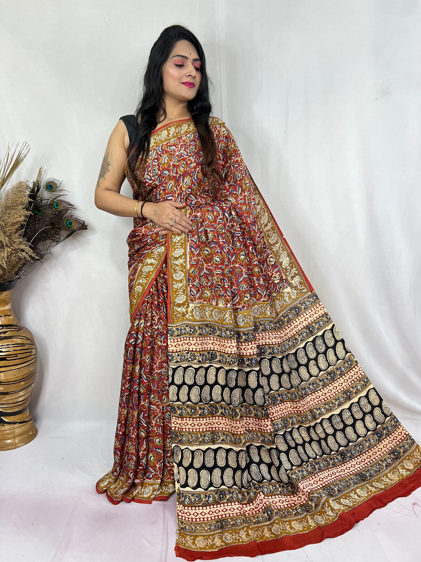 Kalamkari Silk Saree.