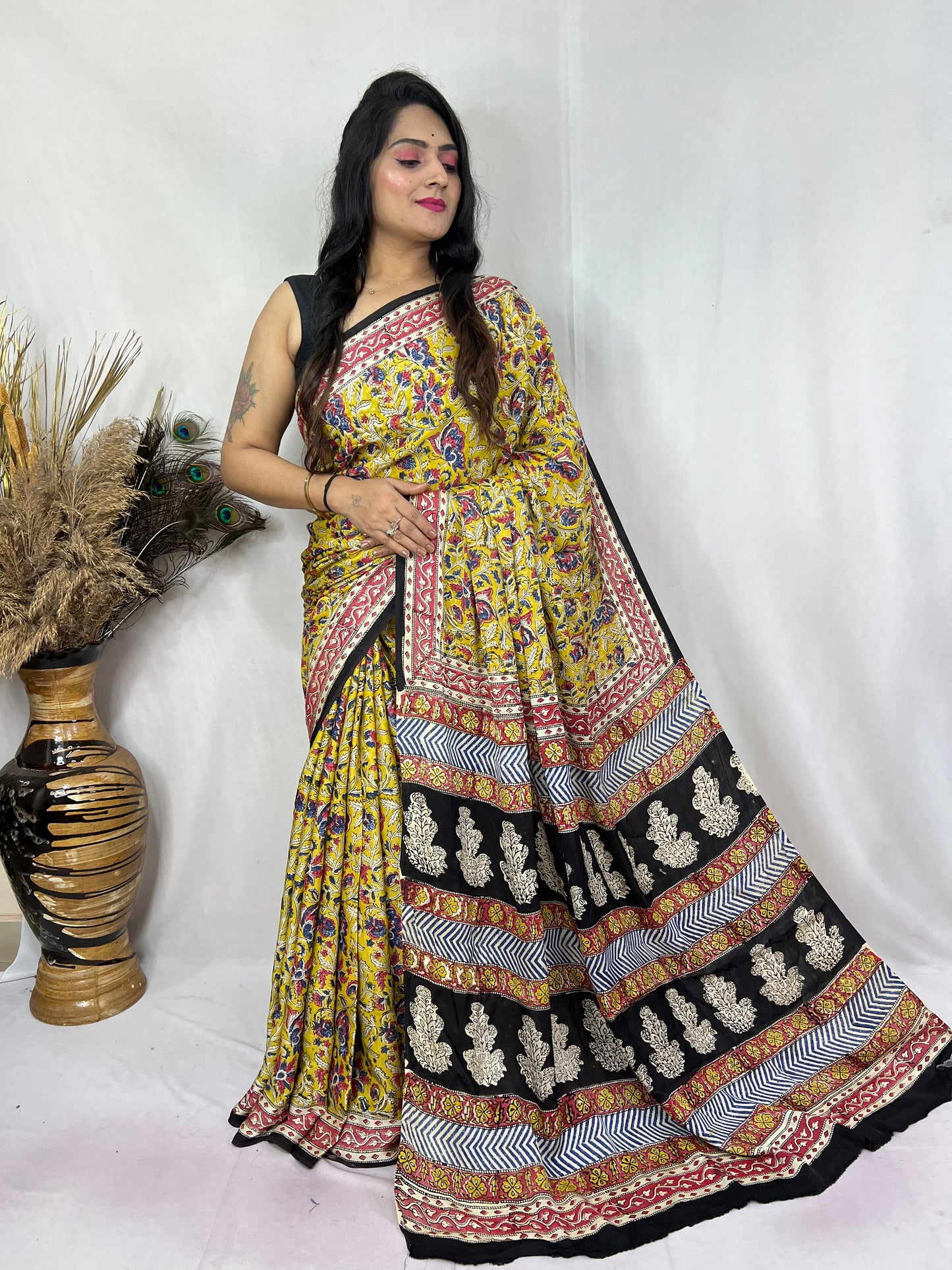 Kalamkari Silk Saree.