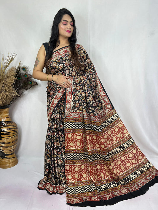 Kalamkari Silk Saree.