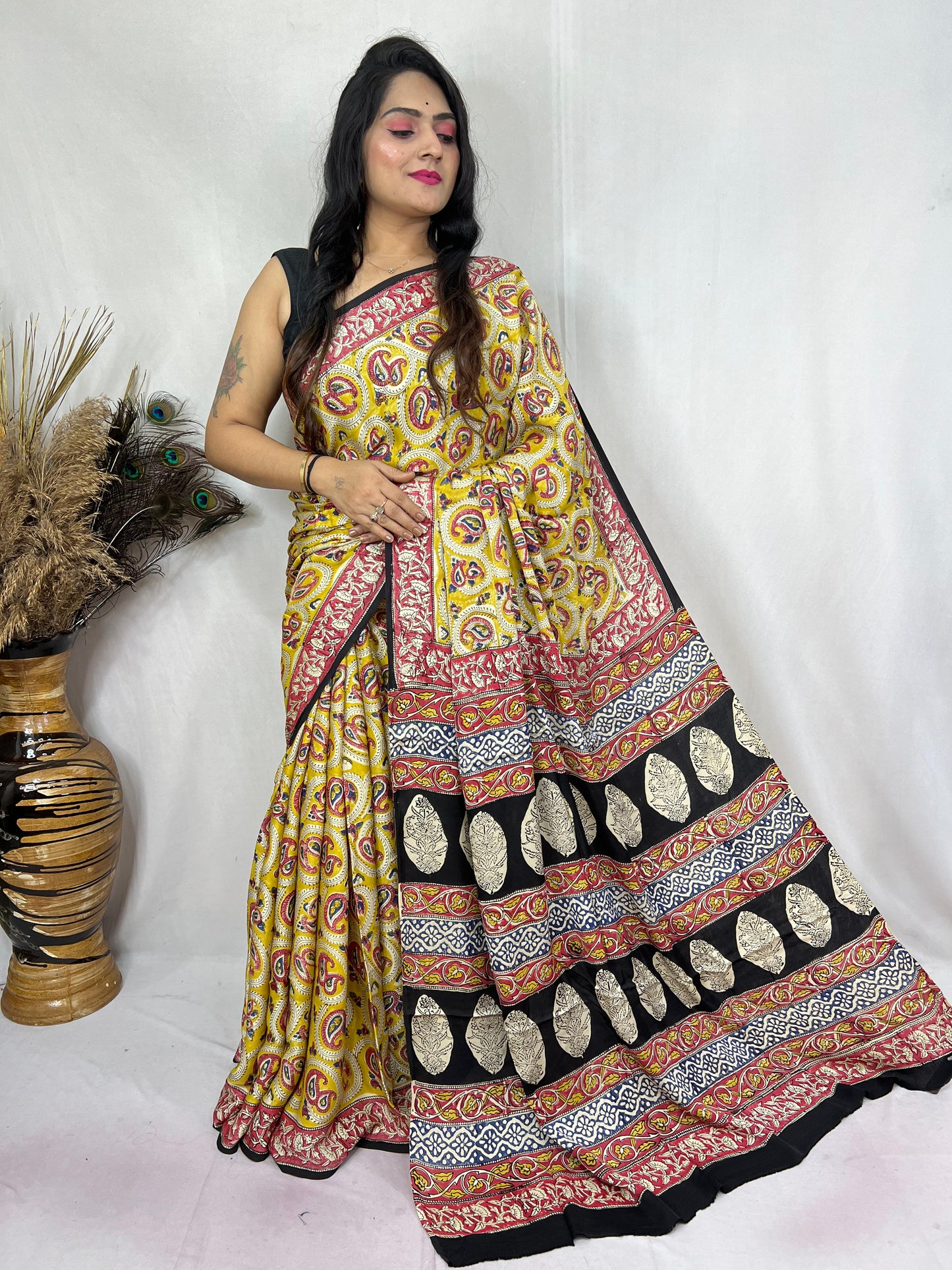 Kalamkari Silk Saree.