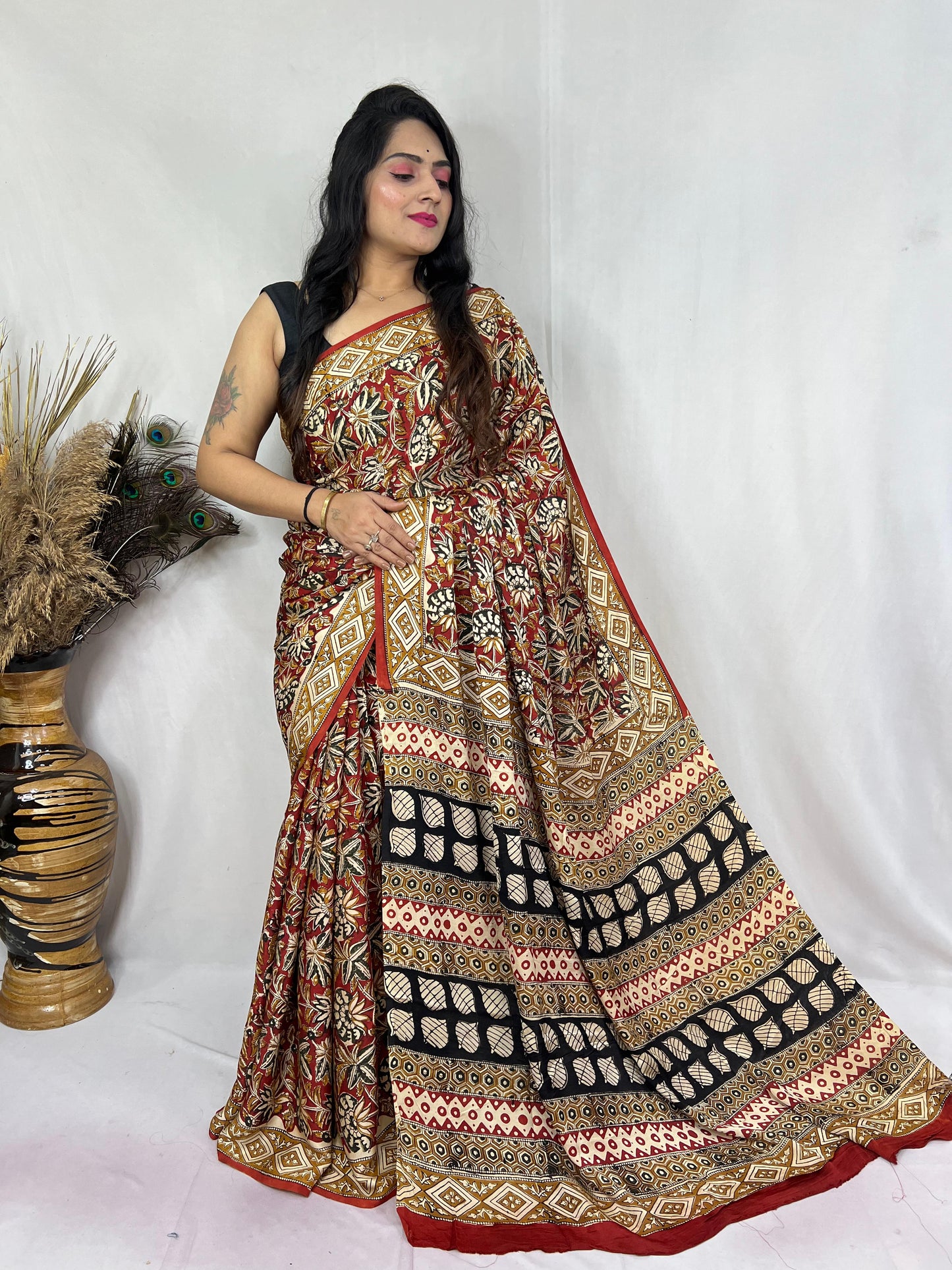 Kalamkari Silk Saree.