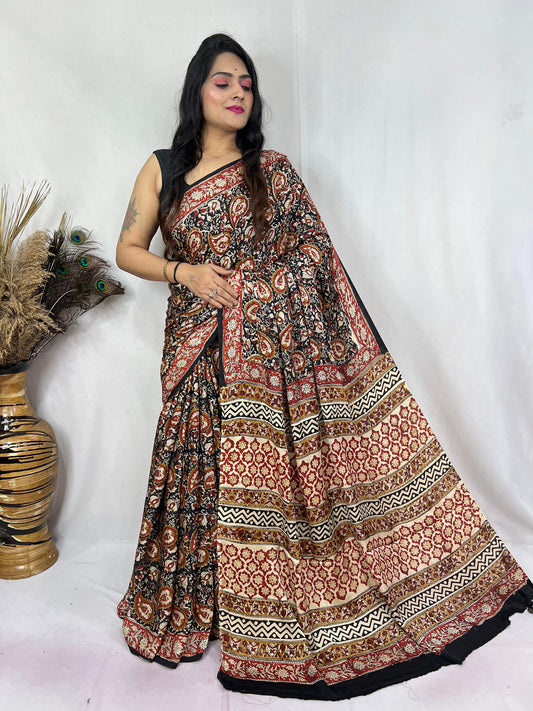 Kalamkari Silk Saree.