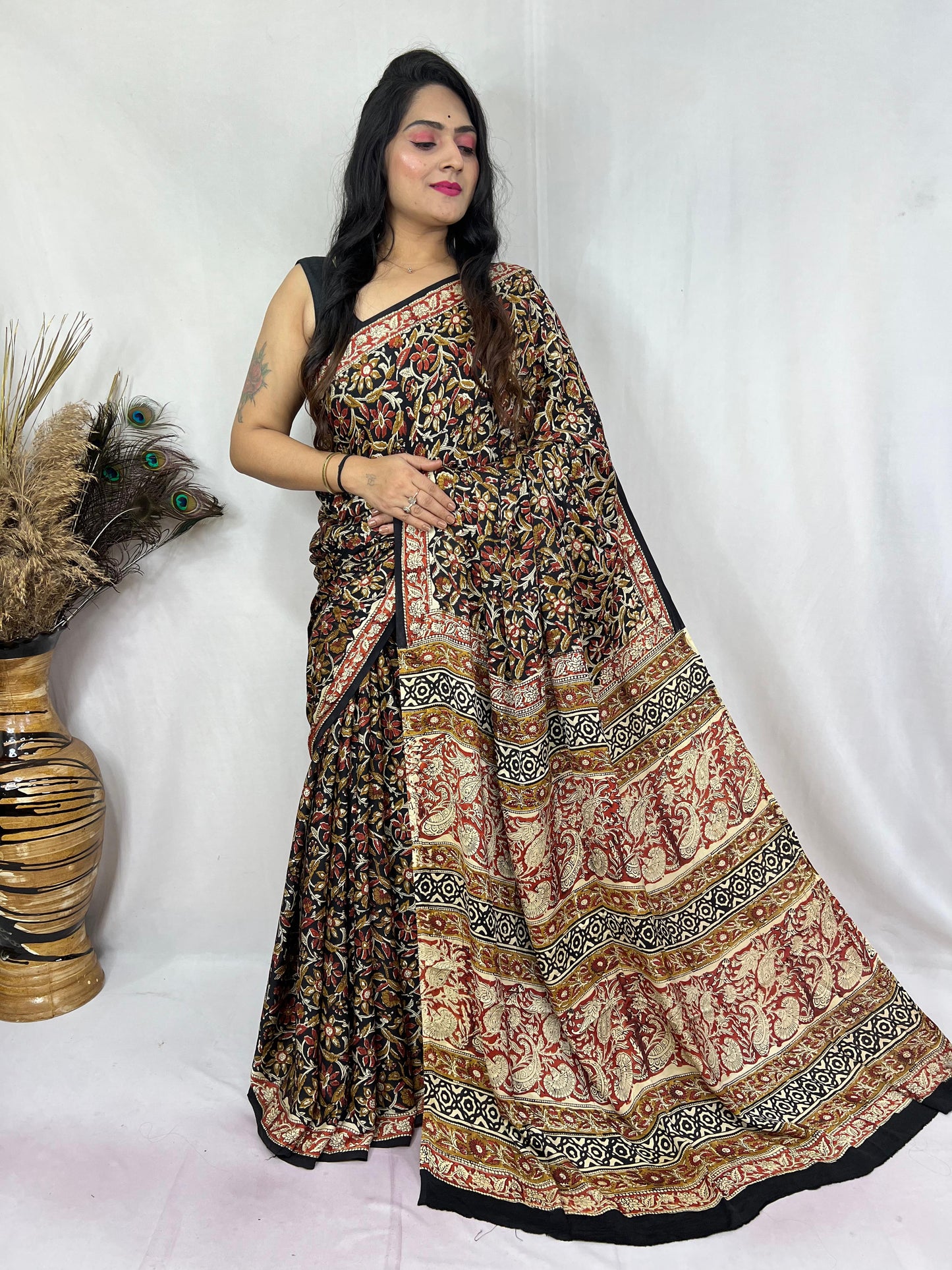 Kalamkari Silk Saree.