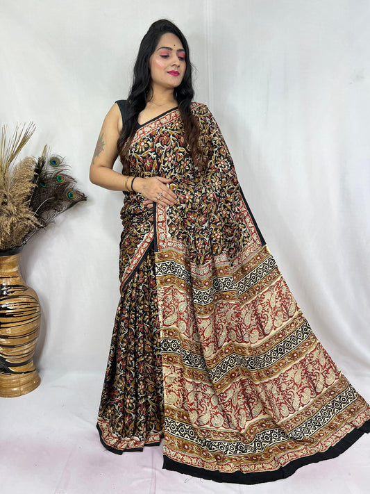 Kalamkari Silk Saree.