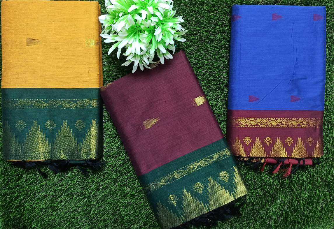 Cotton Silk Saree 726 Rs x 6 Pcs- Bulksbt006