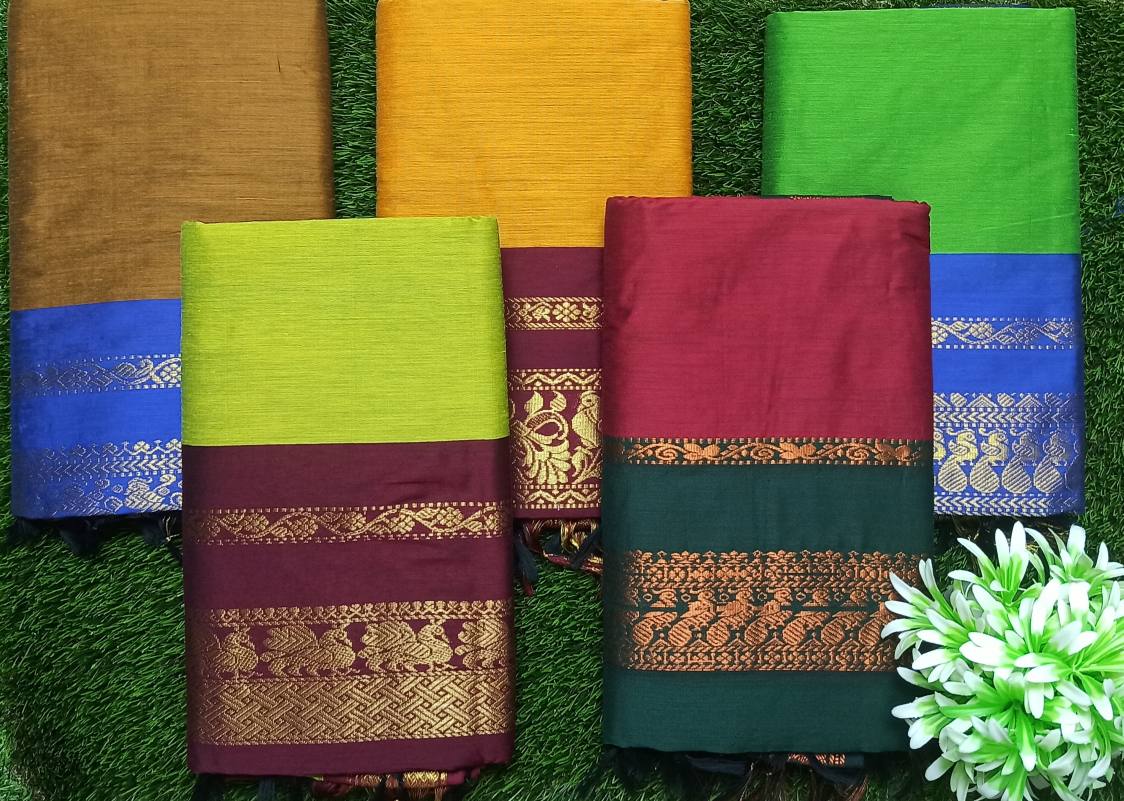 Cotton Silk Saree - 715 Rs x 5 pcs -  Bulksbt009-1