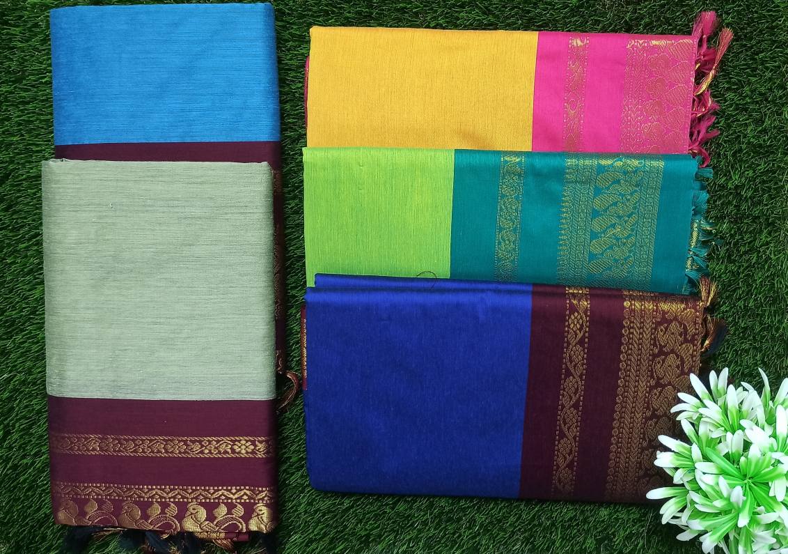 Cotton Silk Saree -715 Rs x 5 pcs -  Bulksbt009-2