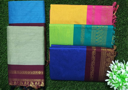 Cotton Silk Saree -715 Rs x 5 pcs -  Bulksbt009-2