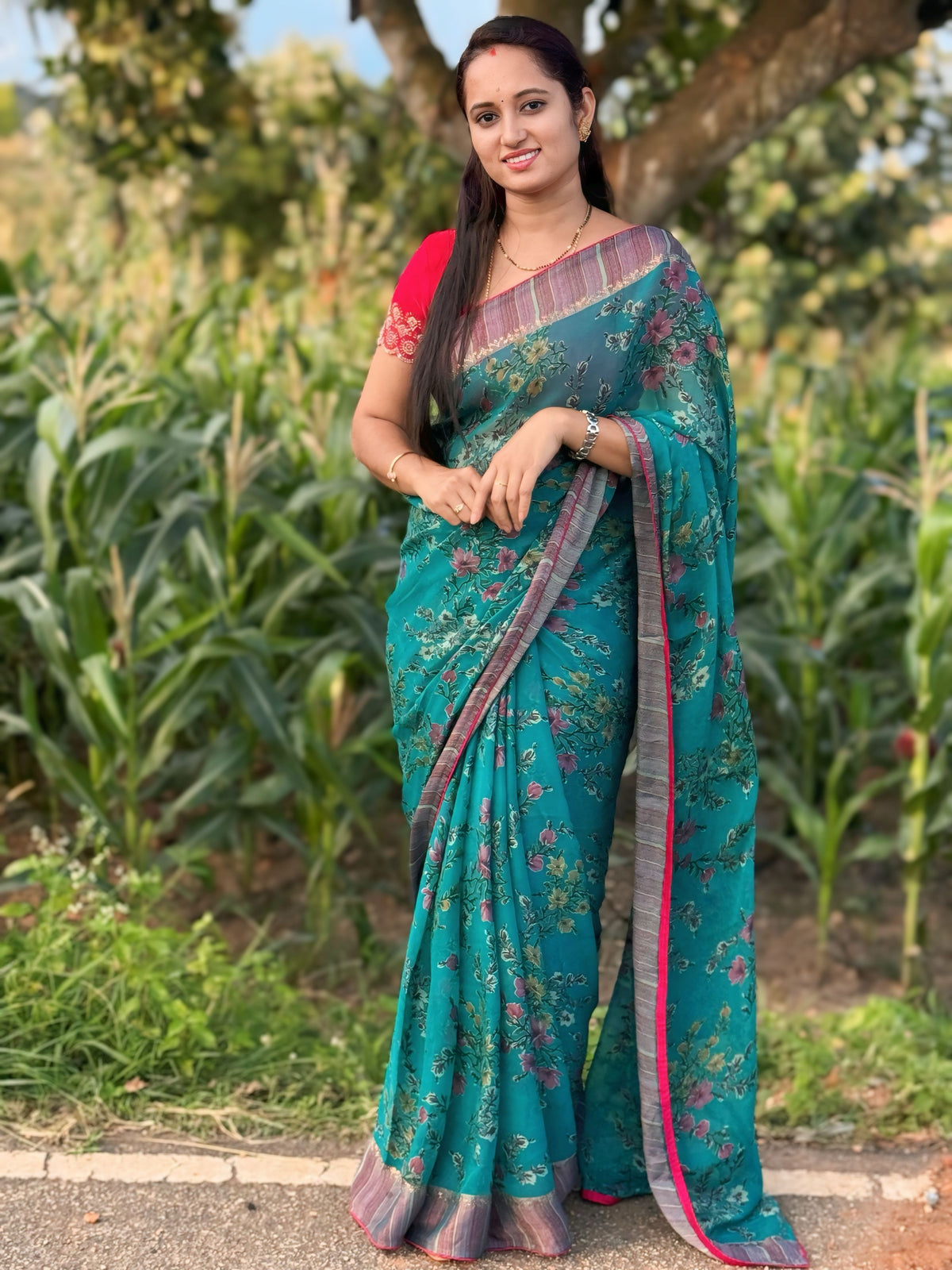 Pure Linen Silk Saree.