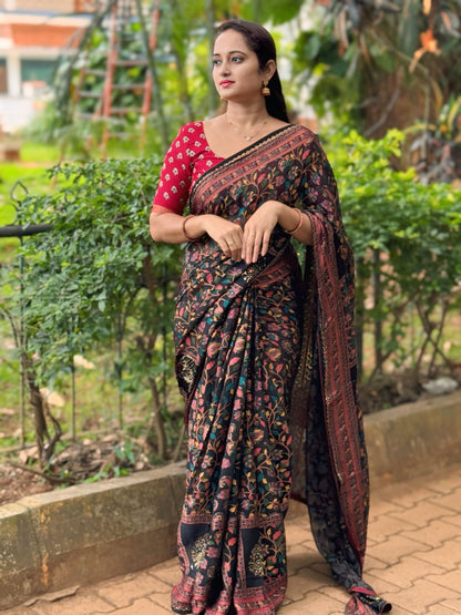 Pure Linen Silk Saree.