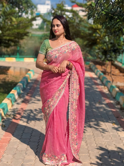 Pure Linen Silk Saree.