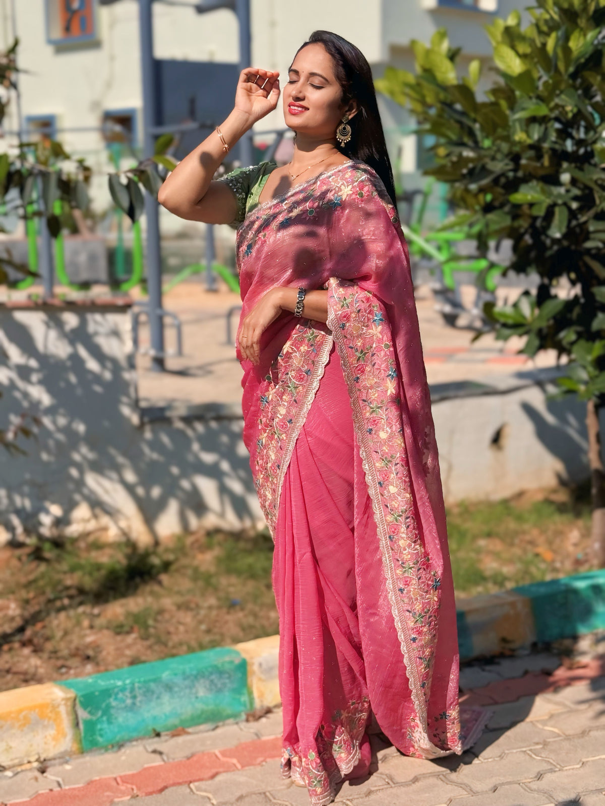 Pure Linen Silk Saree.
