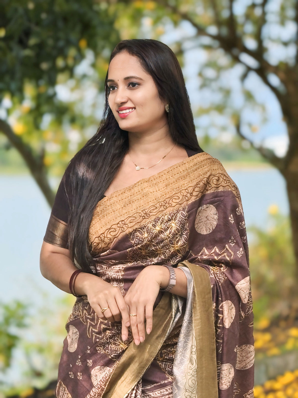 Pure Linen Silk Saree.