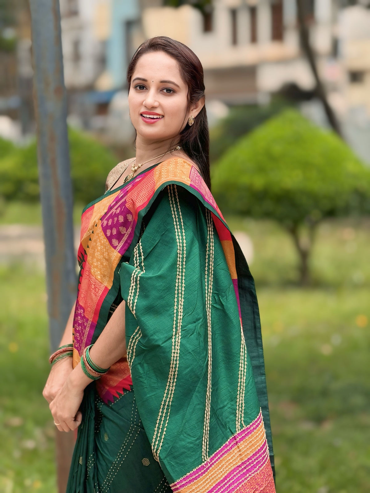 Pure Linen Silk Saree.