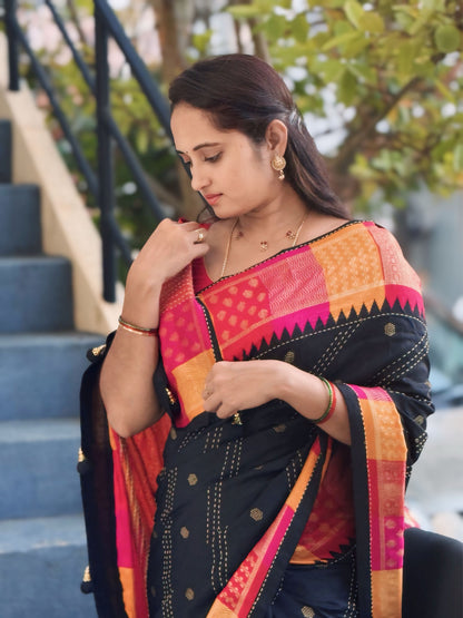 Pure Linen Silk Saree.