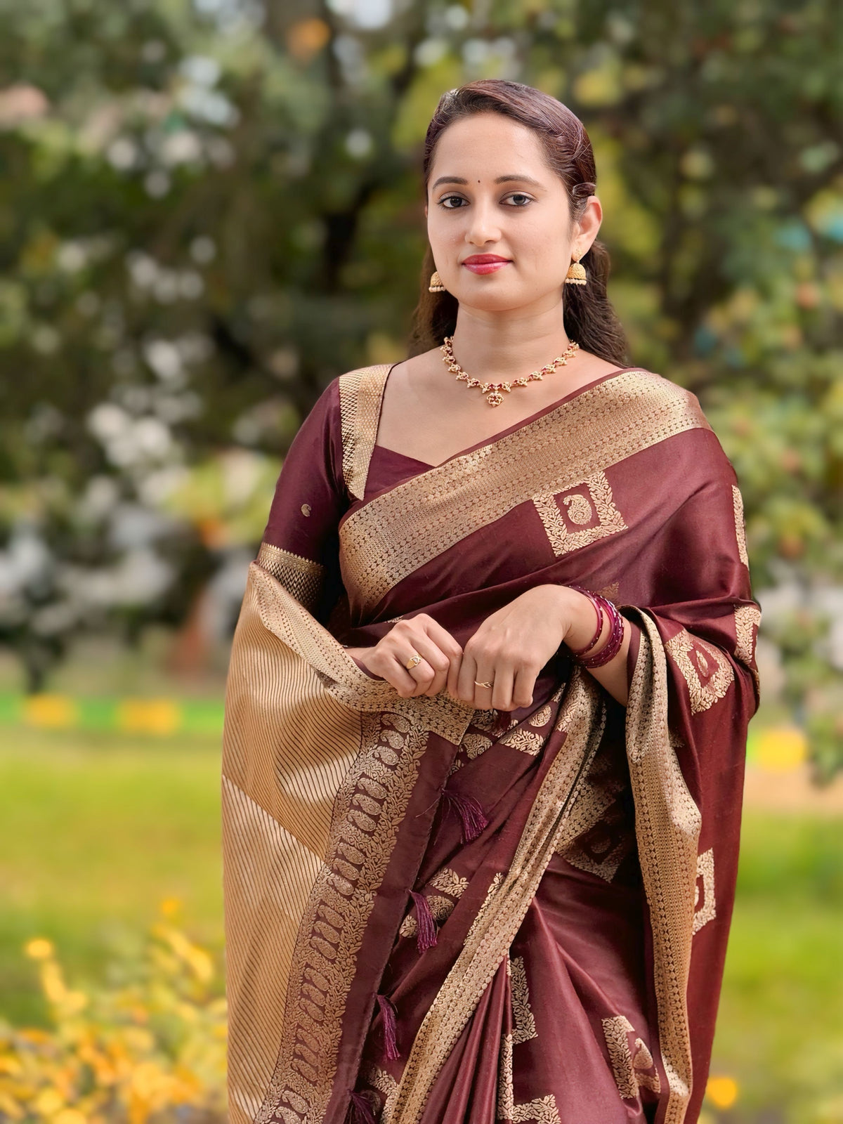 Pure Linen Silk Saree.