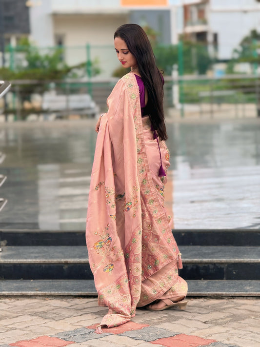 Pure Linen Silk Saree.