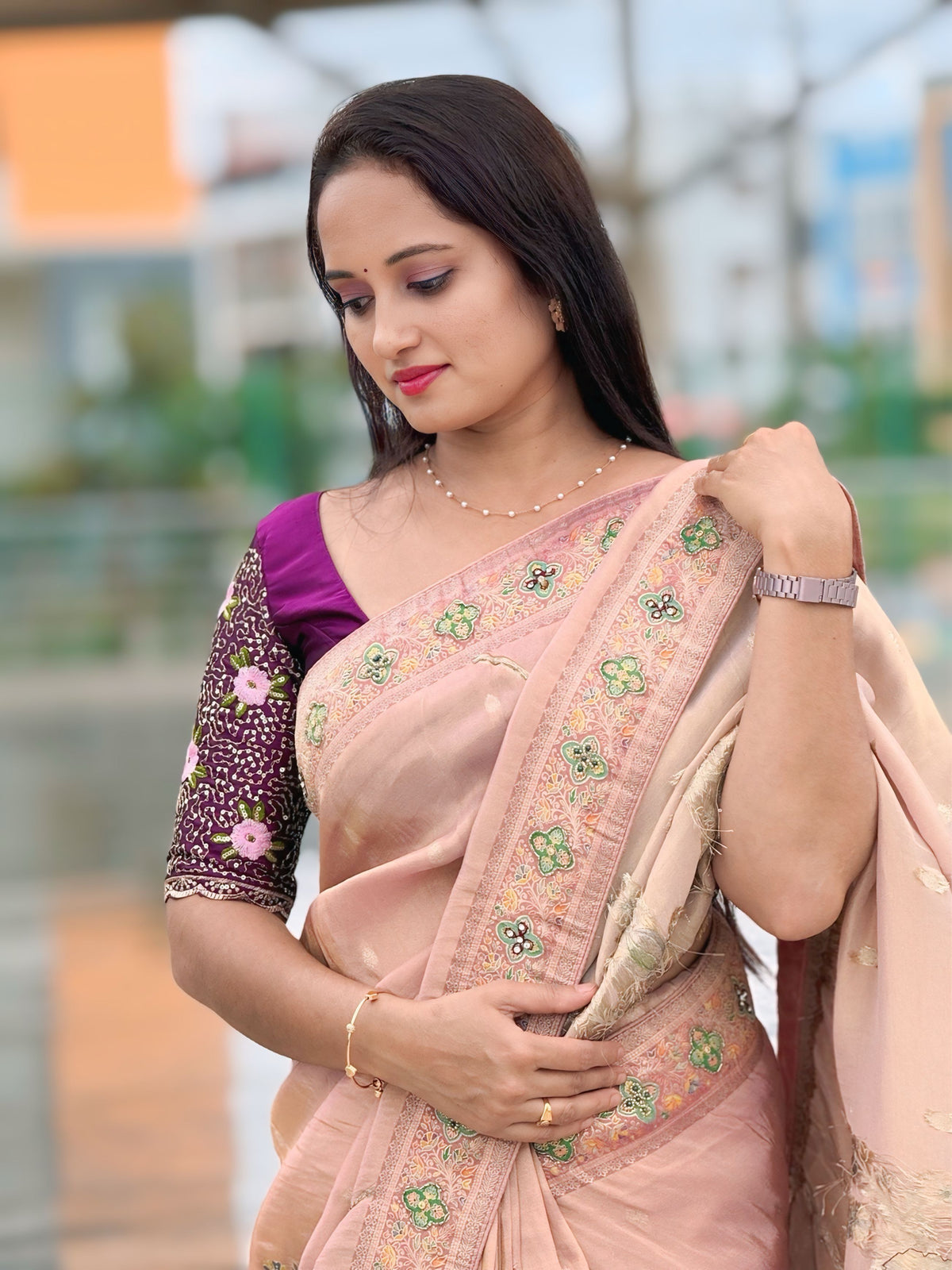 Pure Linen Silk Saree.