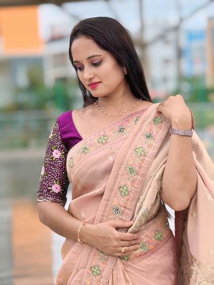 Pure Linen Silk Saree.
