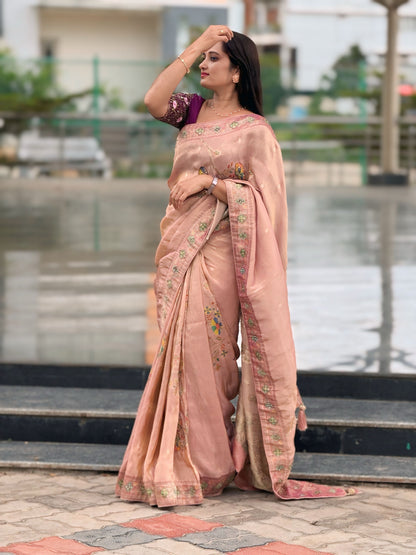 Pure Linen Silk Saree.