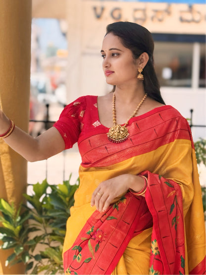 Pure Linen Silk Saree.