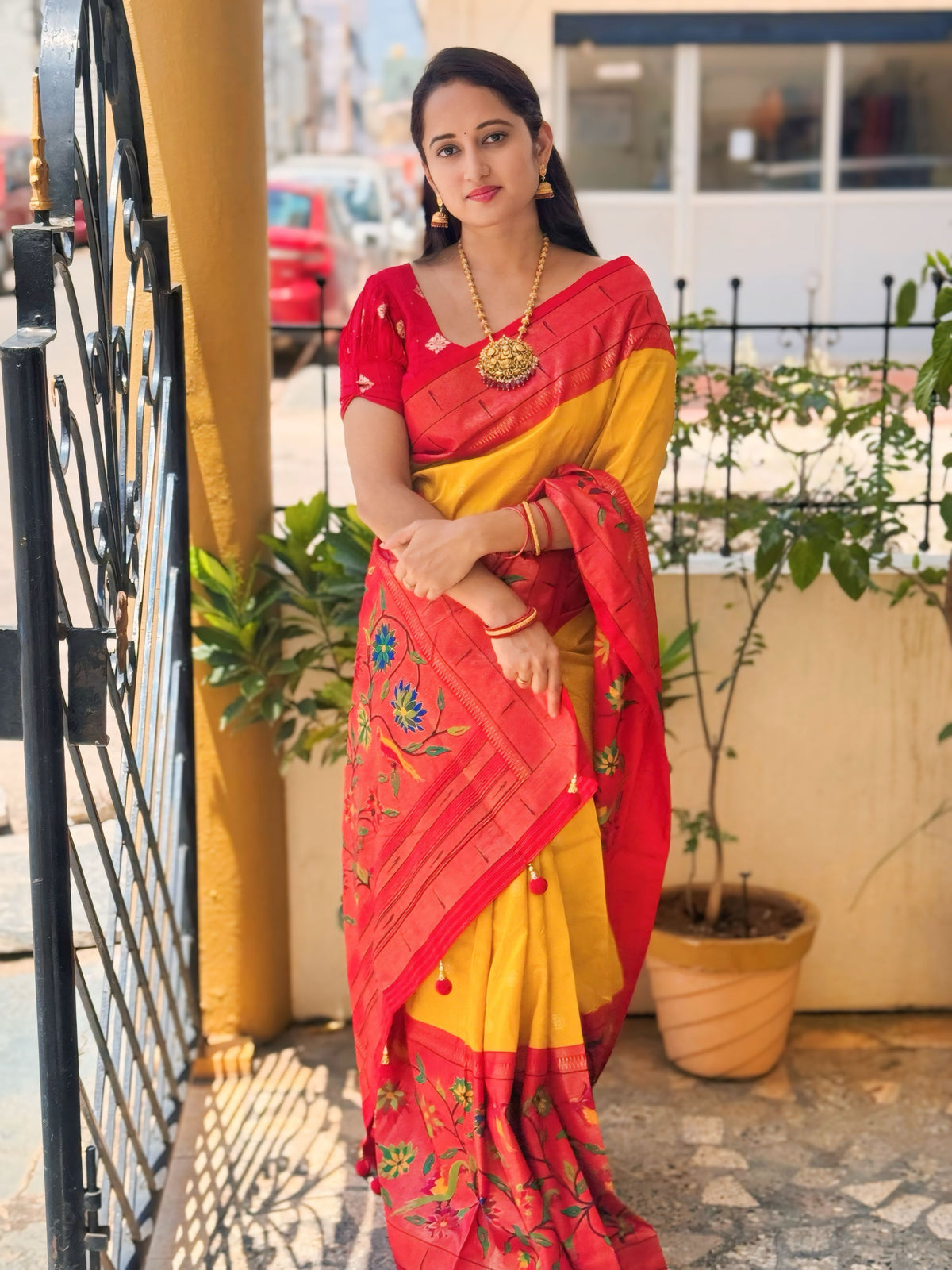 Pure Linen Silk Saree.