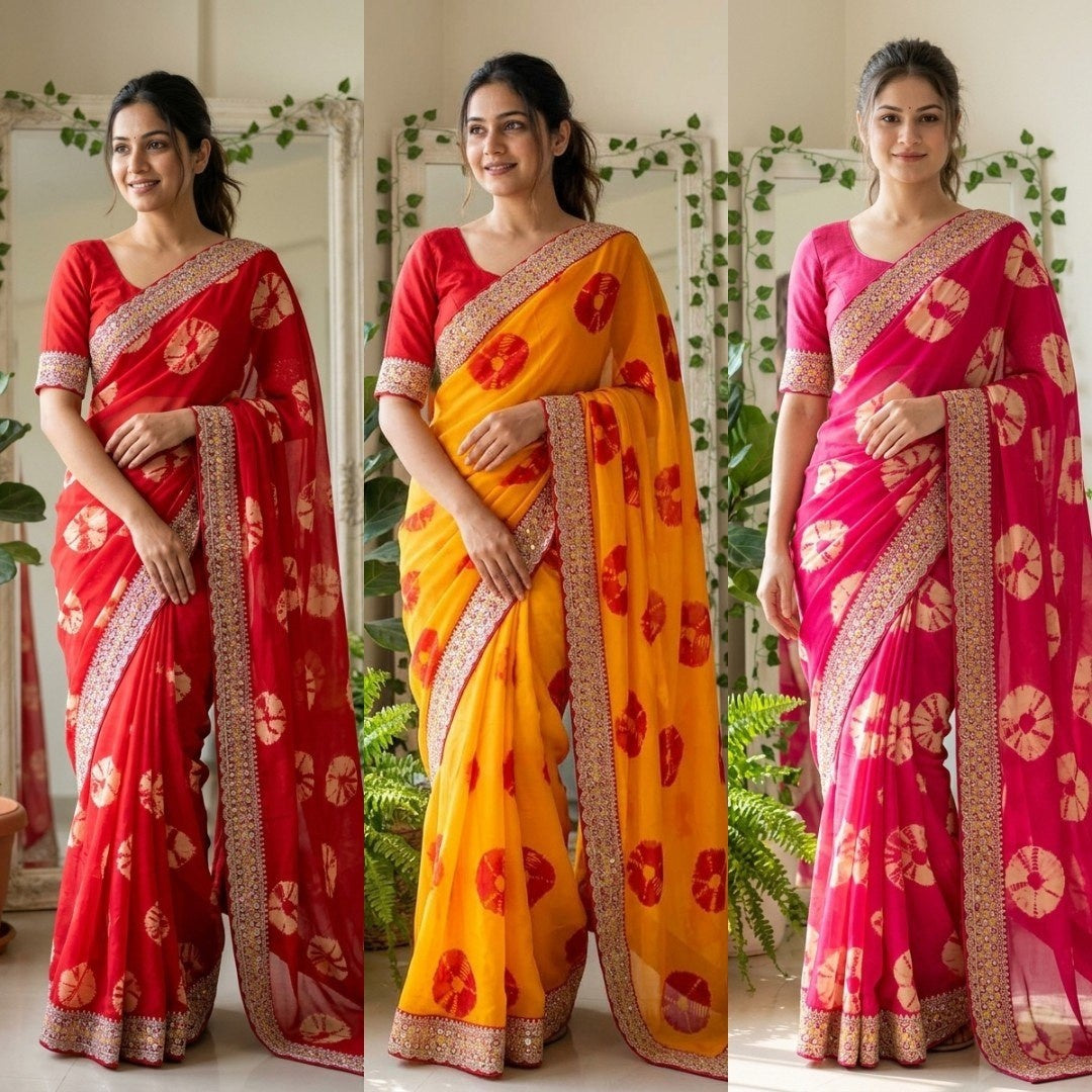 Catalogue Designer Georgette Silk Saree