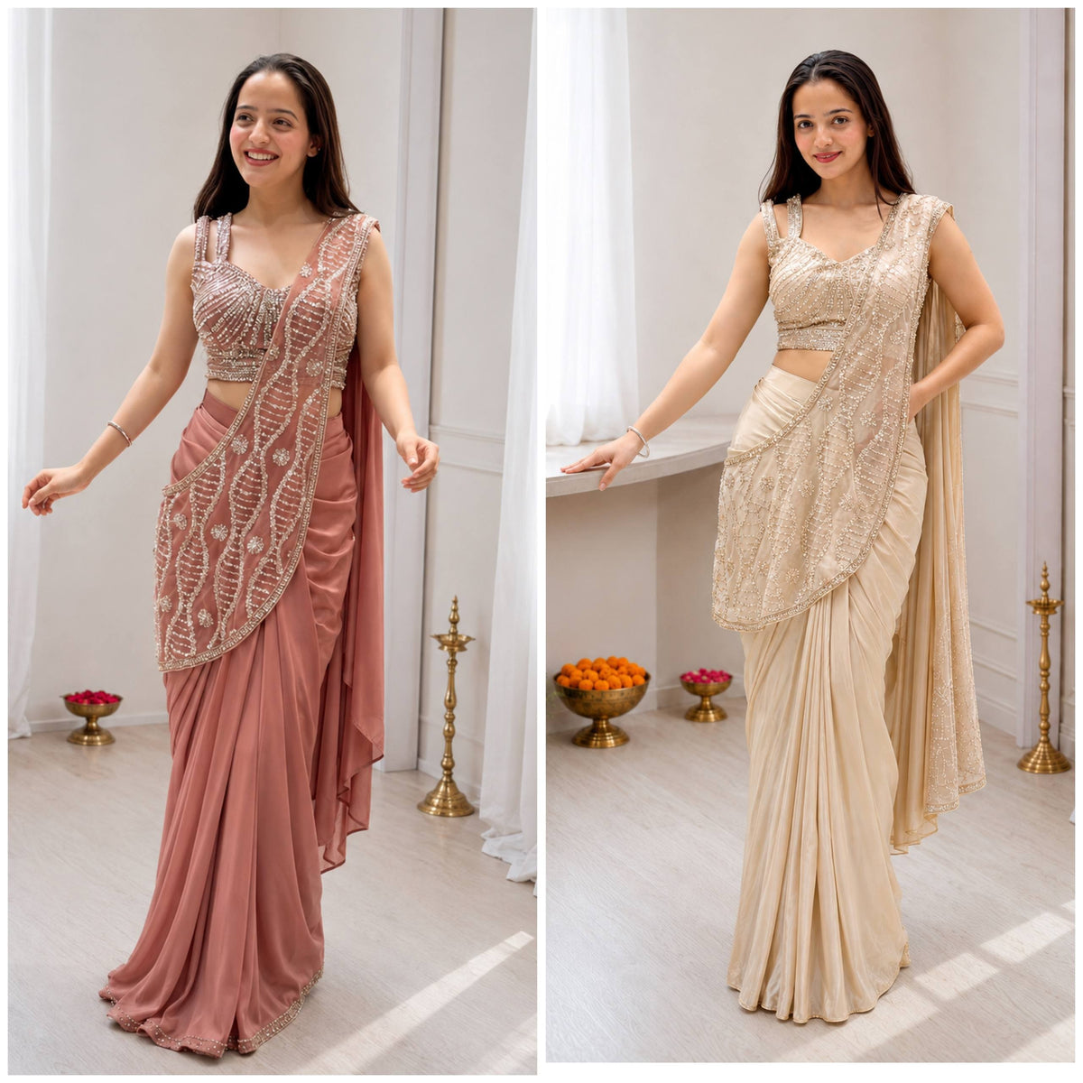 Ready To Wear Free Size Sarees