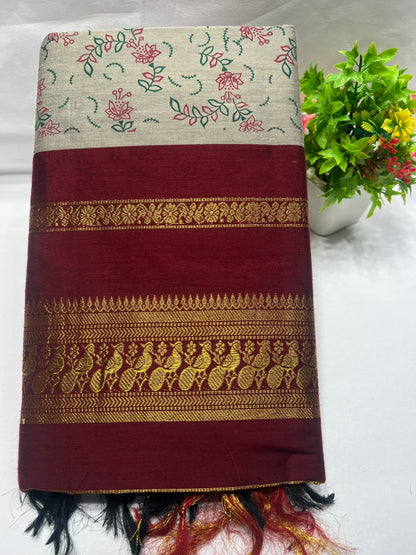 Pure Cotton Silk Saree