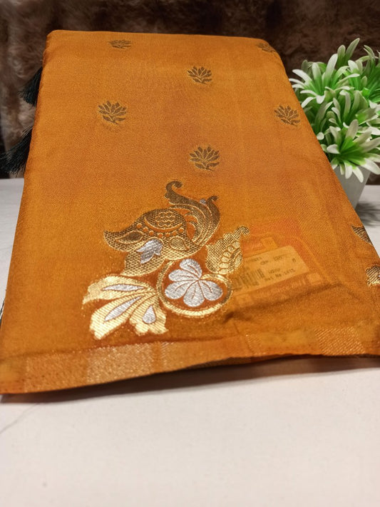 Artificial / Mix Crape Sarees ( Semi Crape )