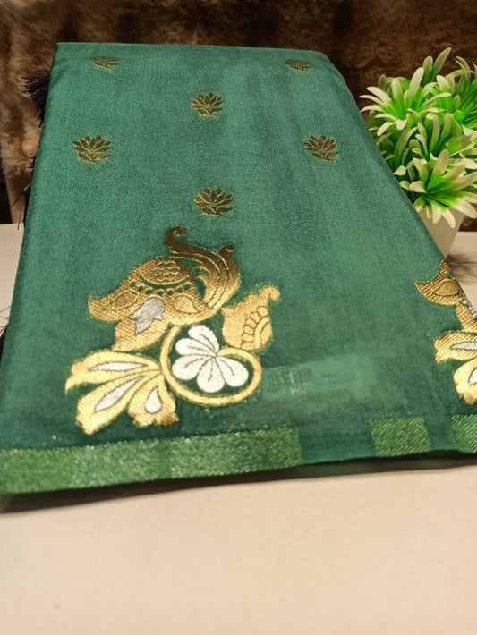 Artificial / Mix Crape Sarees ( Semi Crape )