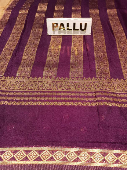 Artificial / Mix Crape Sarees ( Semi Crape )