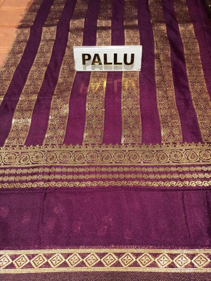 Artificial / Mix Crape Sarees ( Semi Crape )