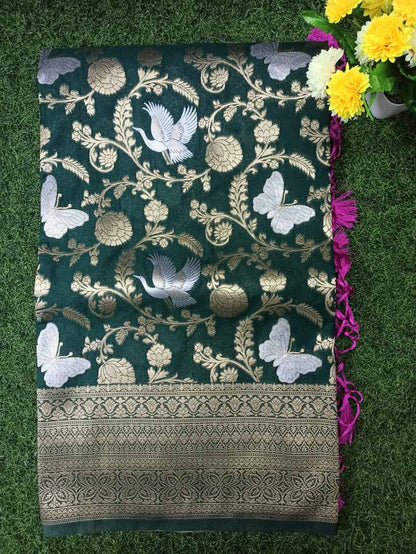 Artificial / Mix Crape Sarees ( Semi Crape )