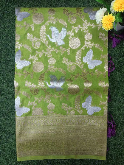 Artificial / Mix Crape Sarees ( Semi Crape )