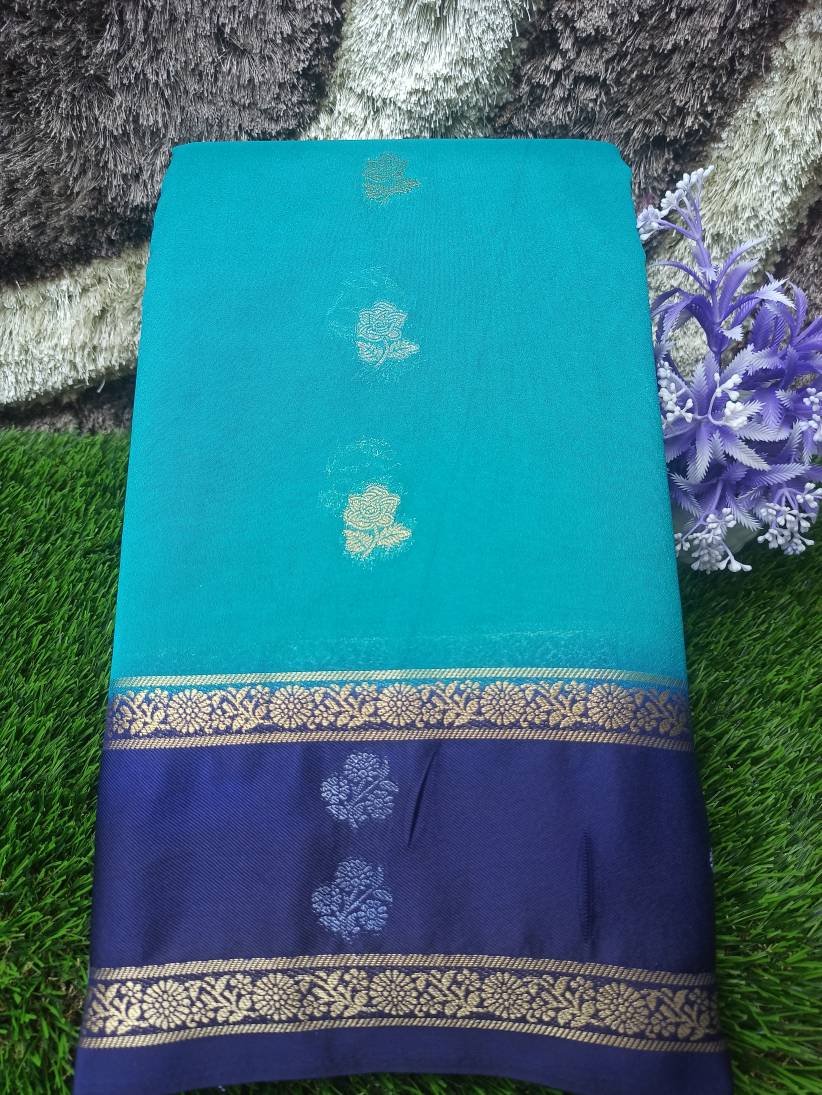 Artificial / Mix Crape Sarees ( Semi Crape )