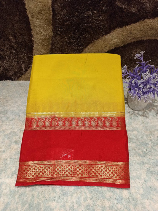 Artificial / Mix Crape Sarees ( Semi Crape )