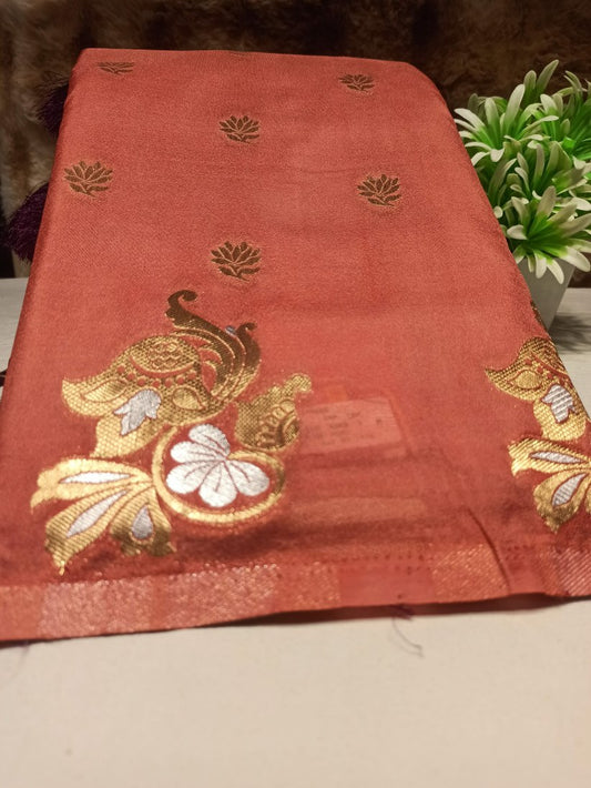 Artificial / Mix Crape Sarees ( Semi Crape )