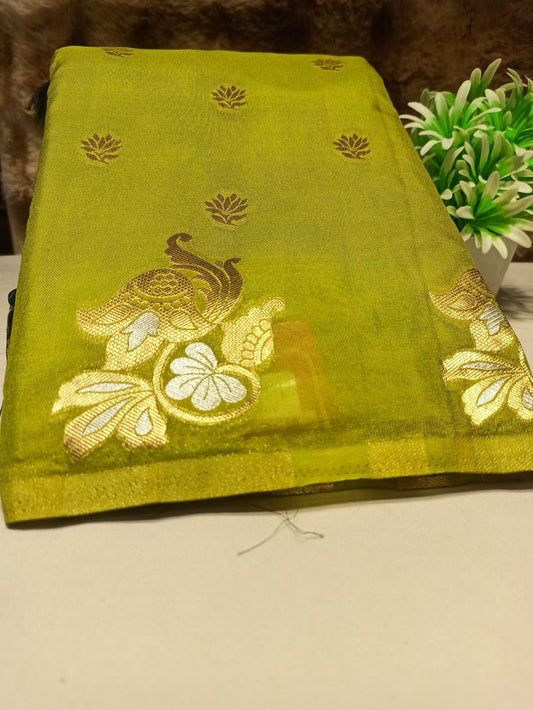Artificial / Mix Crape Sarees ( Semi Crape )