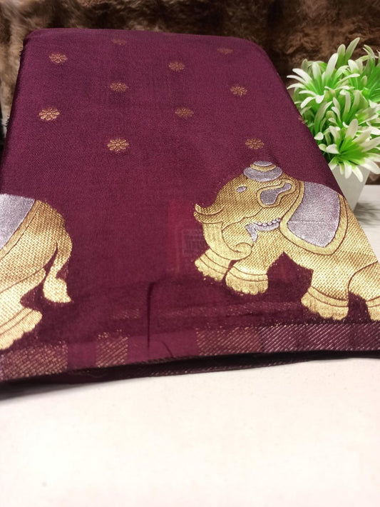 Artificial / Mix Crape Sarees ( Semi Crape )